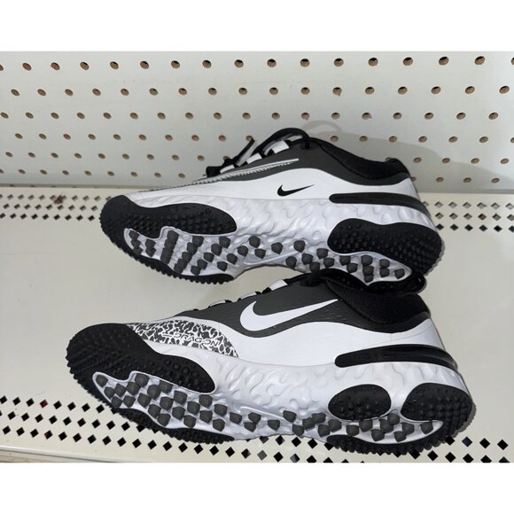 Nike Alpha Huarache Elite 4 Womens Indoor Softball Turf Shoes Size 7 Black White - Picture 6 of 8